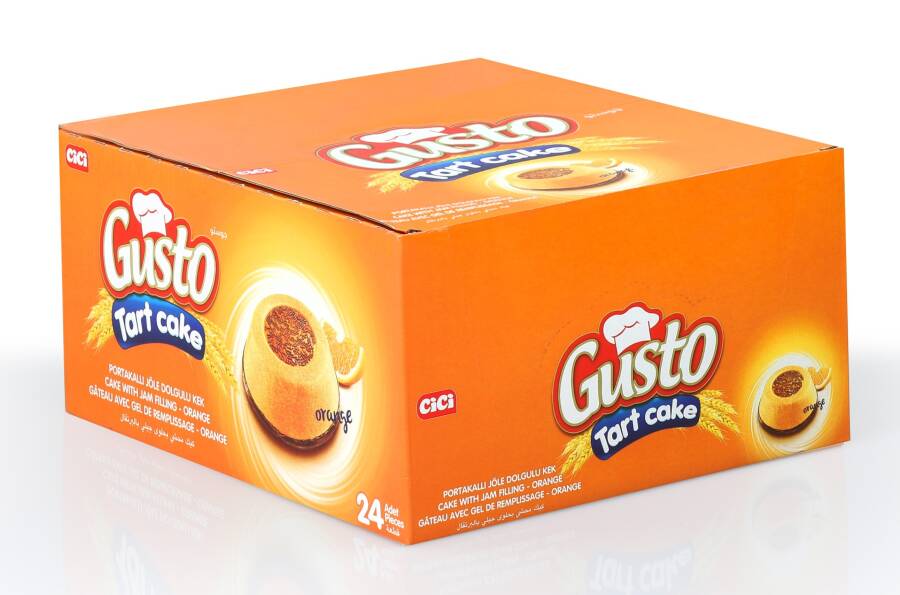 Gusto Tart Cake with Orange Jelly 45 Gr. 24 Pieces (1 Box) - 4