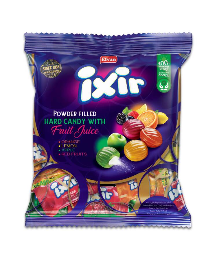 Ixir Filled Fruit Juicy Hard Candy 1000 Gram (1 Bag) - 1