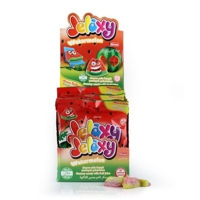 JELAXY Sugared Watermelon 80 Gr. 12 Pieces (1 Box) - 1