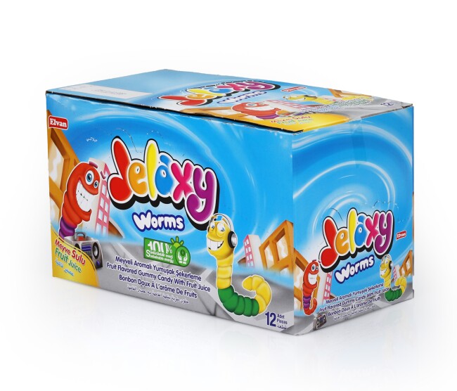 Jelaxy Worm 80 Gram 12 Pieces (1 Box) - 4