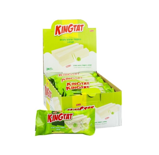 King Tat Limon Kaplamalı Gofret 30 Gr. 24'lü (1 Kutu) - Elvan