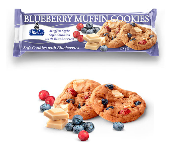 Merba Soft Blueberry Muffin Cookies 175 Gr. (1 package) - 1