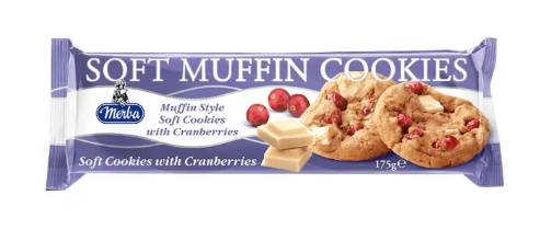 Merba Soft Cranberry Muffin Cookies 175 Gr. (1 Paket) - 1