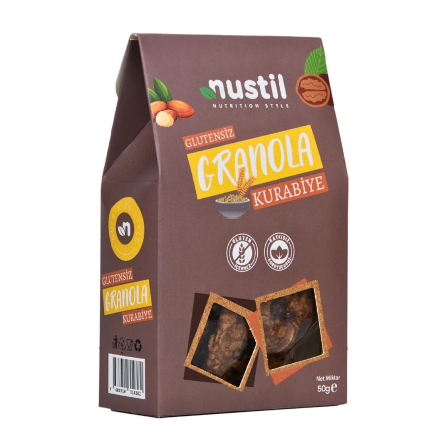 Nustil Glutensiz Granola Kurabiye 50 Gr. (1 Paket) - 1