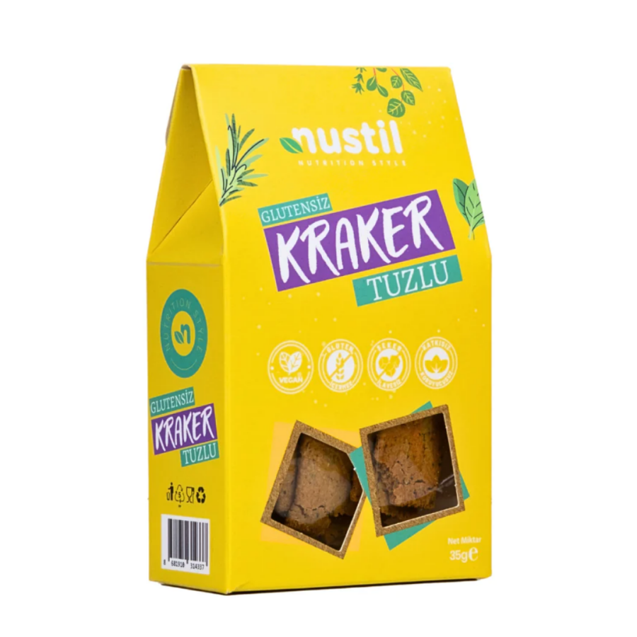 Nustil Glutensiz Tuzlu Kraker 35 Gr. (1 Paket) - 1