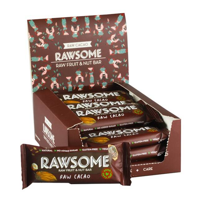 Rawsome Cocoa Nuts and Fruit Bar 40 Gr. 16 Pieces (1 Box) - 1