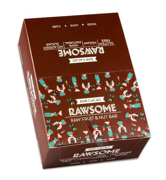 Rawsome Cocoa Nuts and Fruit Bar 40 Gr. 16 Pieces (1 Box) - 4