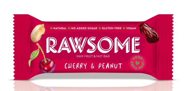 Rawsome Vişne ve Yer Fıstıklı Kuruyemiş ve Meyve Bar 40 Gr. (1 Adet) - Rawsome