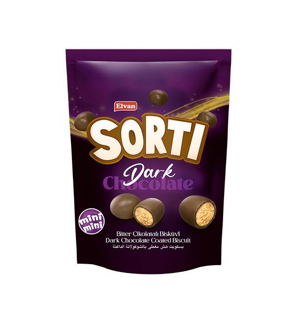 Sorti Bitter Çikolata Kaplamalı Bisküvi Draje 150 Gr. (1 Paket) - 2