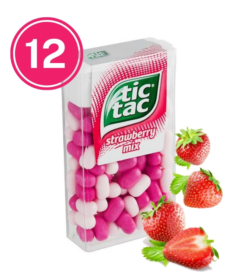 Tic Tac Çilek Aromalı Şeker 18 Gr. (12 Adet) - 1