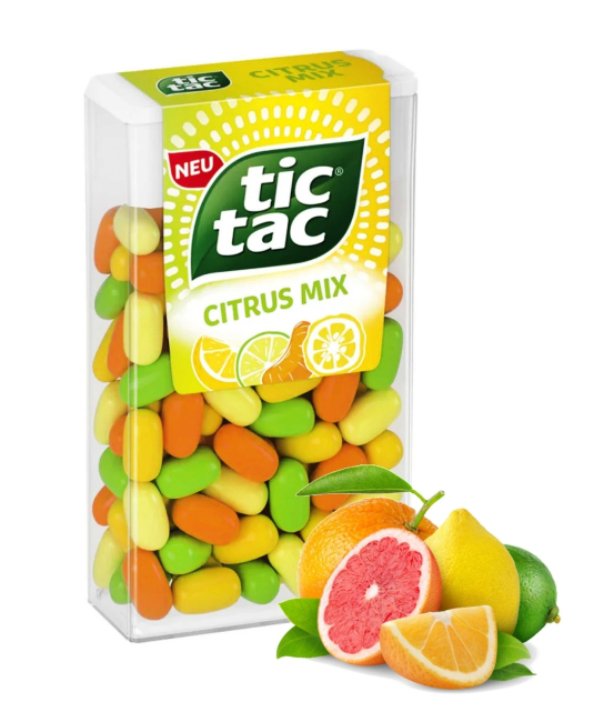 Tic Tac Mixed Fruit Flavored Candy 18 Grams (5 Pieces) - 3