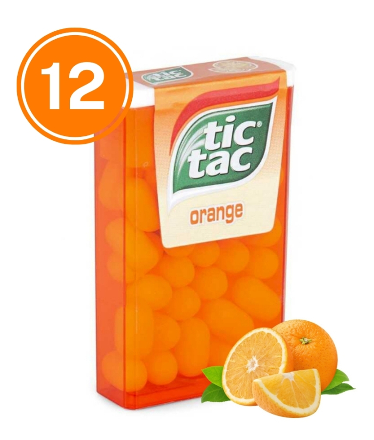 Tic Tac Portakal Aromalı Şeker 18 Gr. (12 Adet) - 1