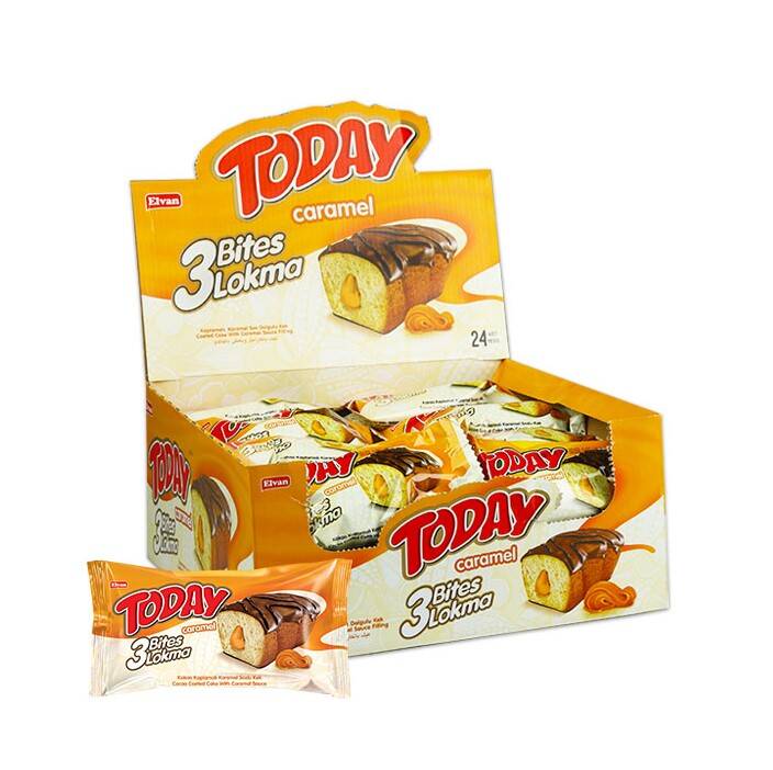 Today 3 Bites Caramel 40 Gr. 24 Pieces (1 Box) - 1