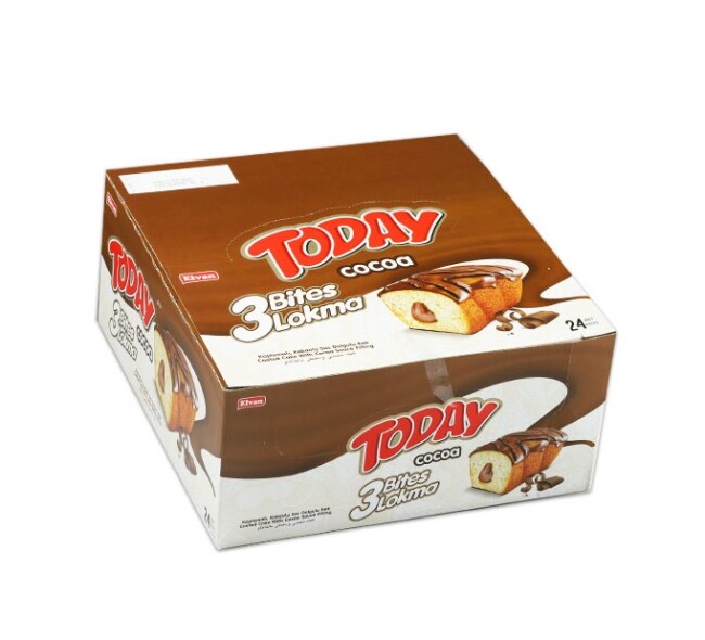 Today 3 Bites Cocoa Cake 45 Gr. 24 Pieces (1 Box) - 3