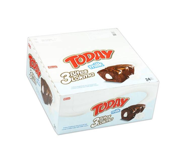 Today 3 Bites Milk Cake 45 Gr. 24 Pieces (1 Box) - 3