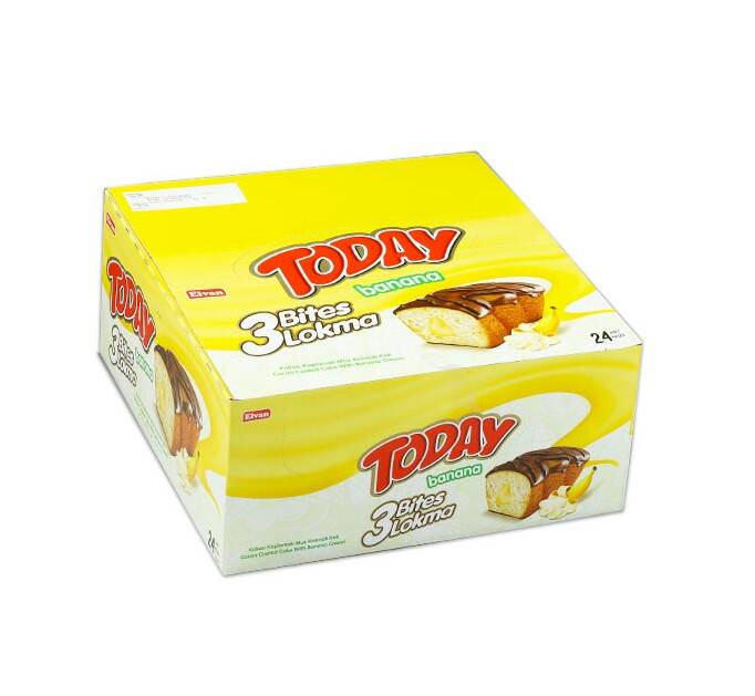 Today 3 Bites of Banana Cake 40 Gr. 24 Pieces (1 Box) - 3