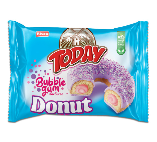 Today Donut Bubblegum (Gum Flavored) Cake 35 Gr. 24 Pieces (1 Box) - 2