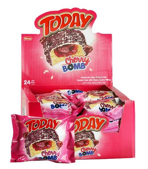 Today Cherry Bomb Vişneli Kek 50 Gr. 24 Adet (1 Kutu) - 1