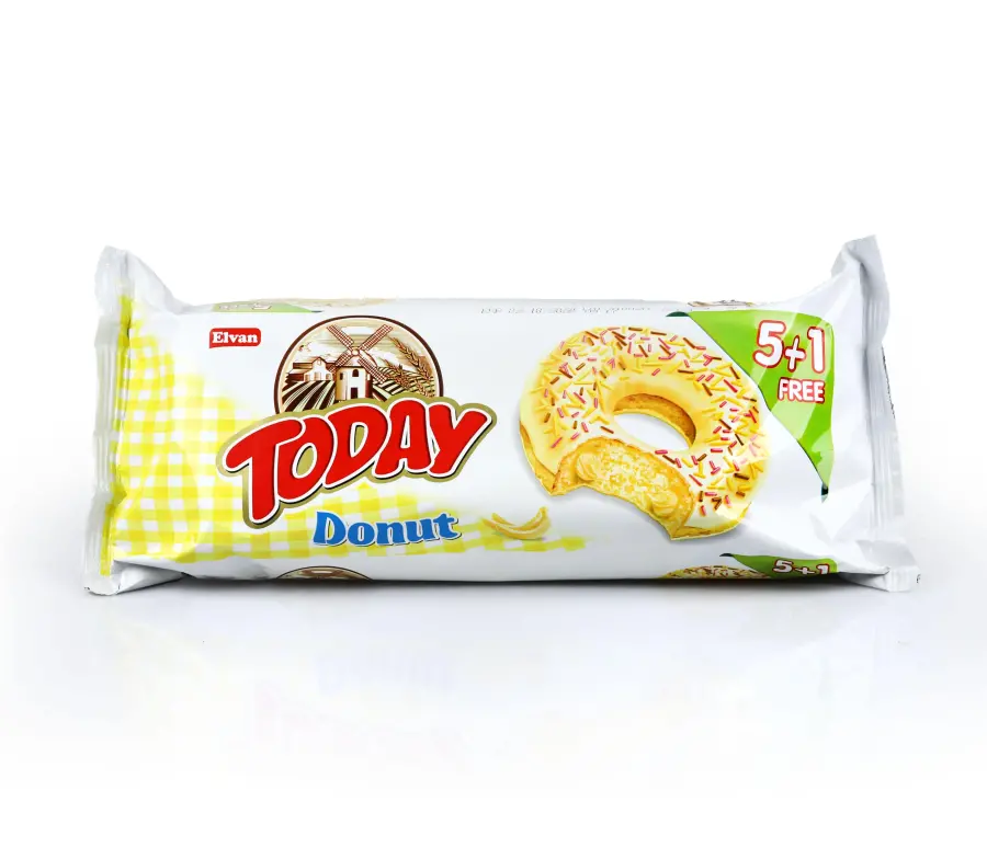 Today Donut Banana Cake Multipack Package 35 Grams 6 Pieces (1 Pack) - 1