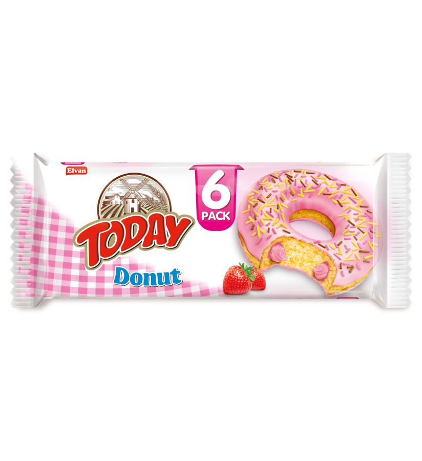 Today Donut Çilekli Kek Multipack Paket 35 Gram 6 Adet (1 Paket) - 1