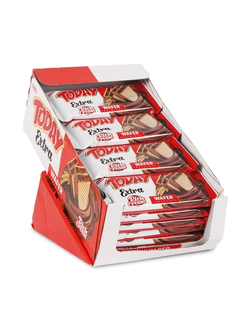 Today Extra Bol Kremalı Çikolatalı Gofret 50Gr. 24 Adet (1 Kutu) - Elvan