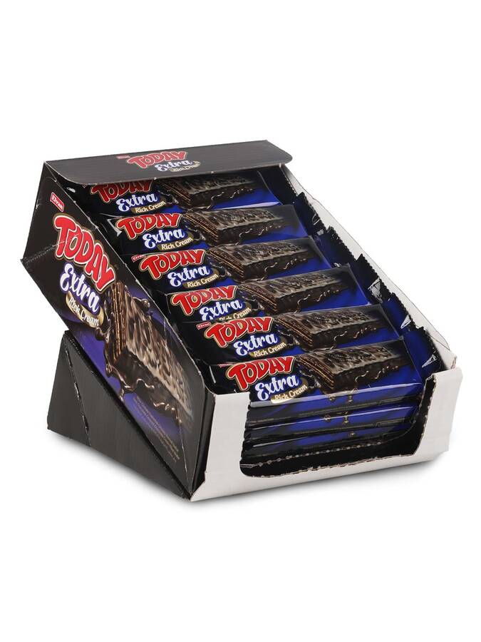 Today Extra Dark Chocolate Coated Wafer with Rich Cream 37 Grams 24 Pieces (1 box) - 1