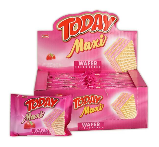 Today Maxi Çilekli Gofret 38 Gr. 24 Adet (1 Kutu) - 1