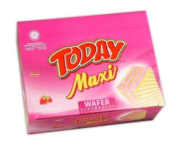 Today Maxi Strawberry Wafer 38Gr. 24 pcs (1 Box) - 2