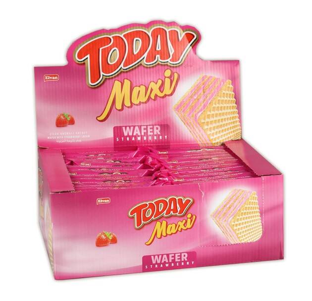 Today Maxi Strawberry Wafer 38Gr. 24 pcs (1 Box) - 4