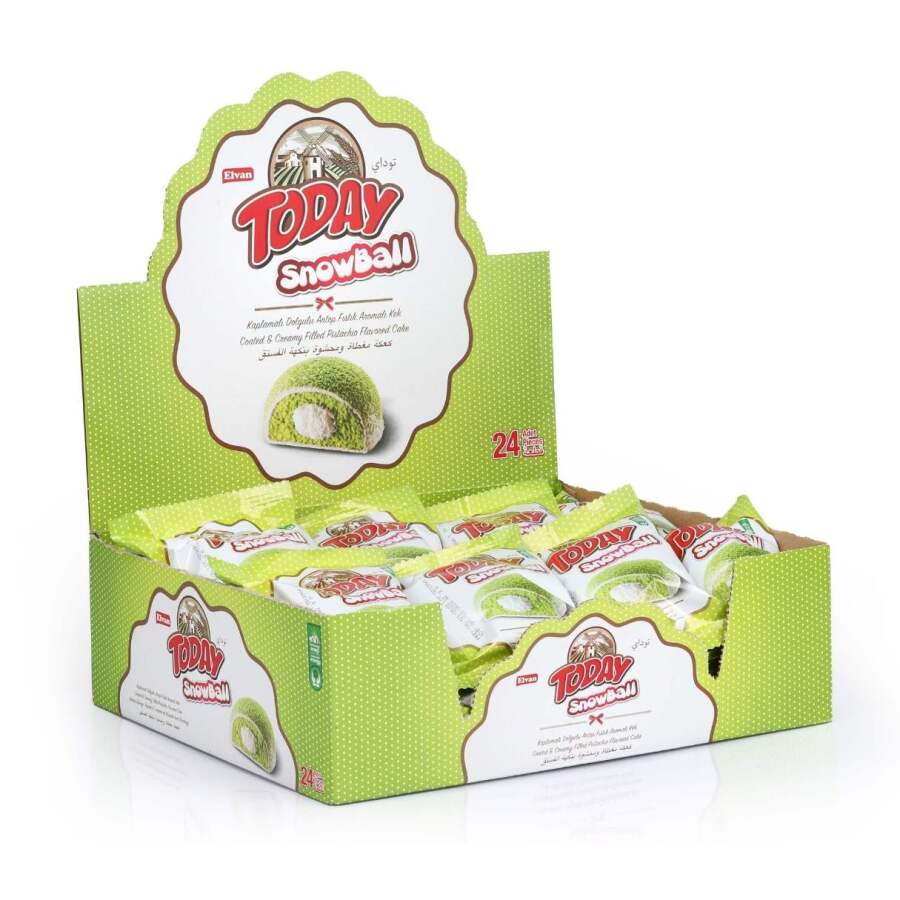 Today Pistachio-Flavored Snowball Cake 35g 24 Pieces (1 Box) - 3