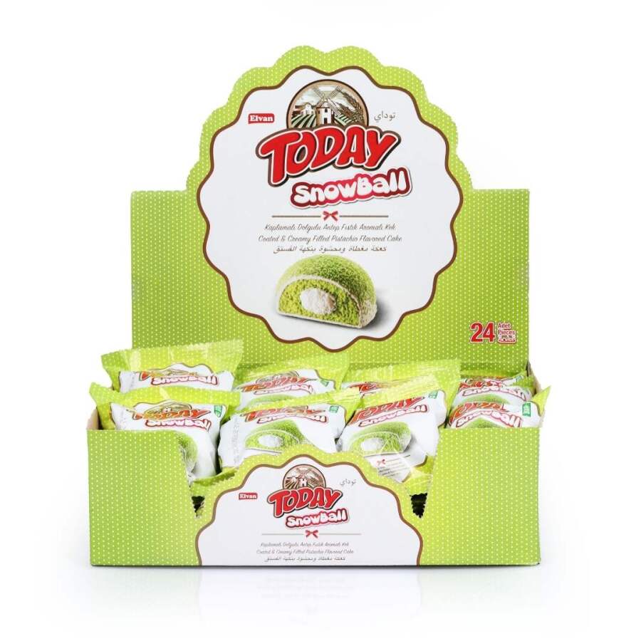 Today Pistachio-Flavored Snowball Cake 35g 24 Pieces (1 Box) - 5