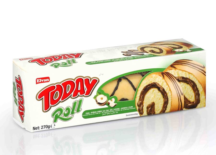 Today Roll Cake with Hazelnuts 270 Grams (1 Pack) - 2