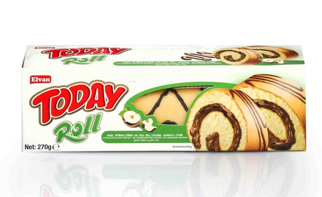 Today Roll Kek Fındıklı 270 Gr. (1 Paket) - Elvan