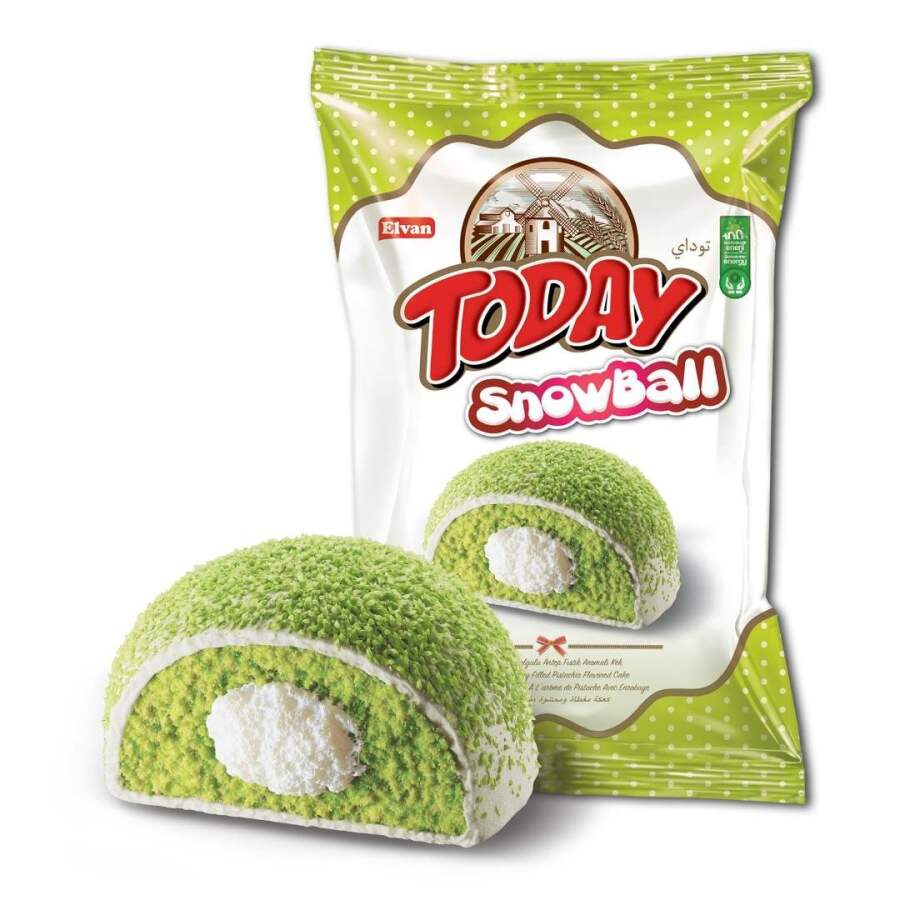 Today Snowball Antep Fıstık Aromalı Kek 35 Gr. 24 Adet (1 Kutu) - 2