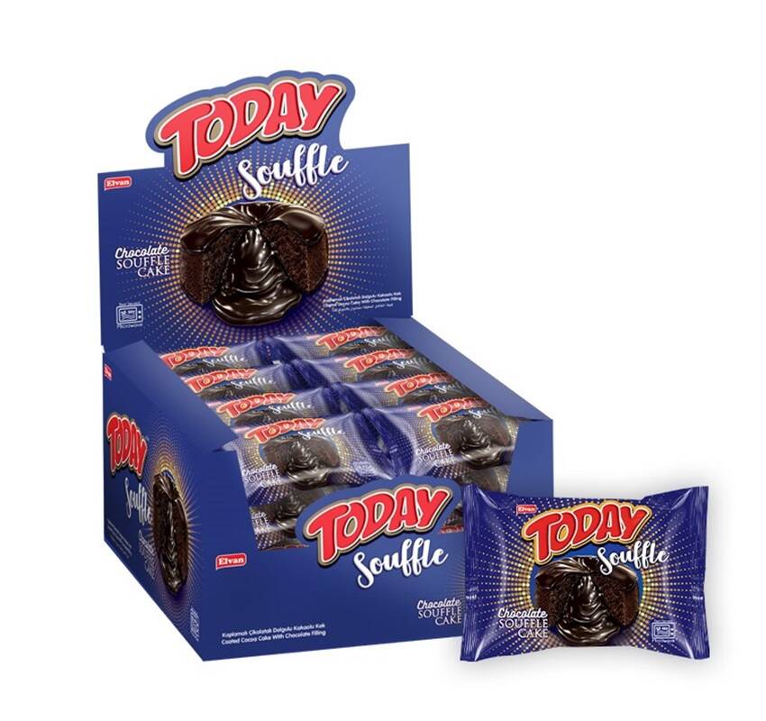 Today Suffle Cake with Cocoa Cream 50 Gr. 24 Pieces (1 Box) - 1