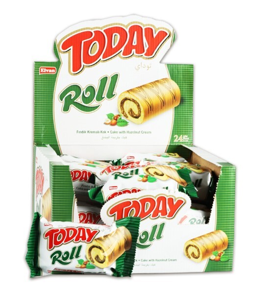 Today Swiss Roll Fındık Kremalı Kek 35 Gram 24 Adet (1 Kutu) - 1