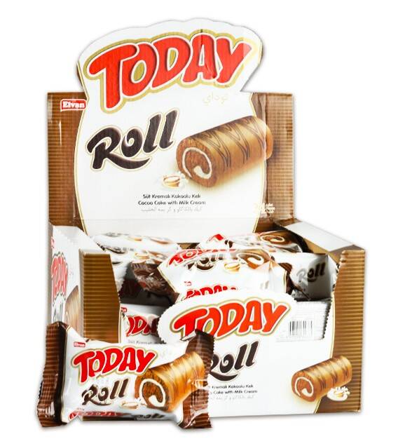 Today Swiss Roll Milk Cream Cake 35 Gr 24 Pieces (1 Box) - 1