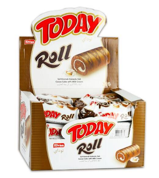 Today Swiss Roll Milk Cream Cake 35 Gr 24 Pieces (1 Box) - 3