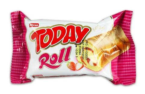 Today Swiss Roll Strawberry Cream Cake 35 Gr 24 Pieces (1 Box) - 2