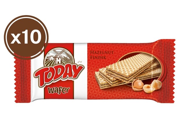 Today Wafer 130 Gram Hazelnut (10 Pieces) - 1