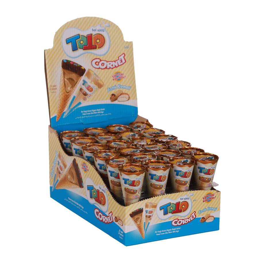 Toto Cornet Wafer With Peanut 25 Gr. 24 pcs (1 Box) - 1