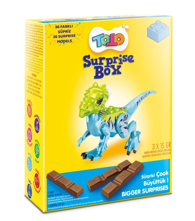 Toto Finger Chocolate Surprise Blue Box 15 Gr. (1 box) - 2