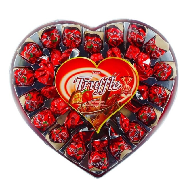 Truffle Strawberry 280 Gr. Heart Box (1 Box) - 1